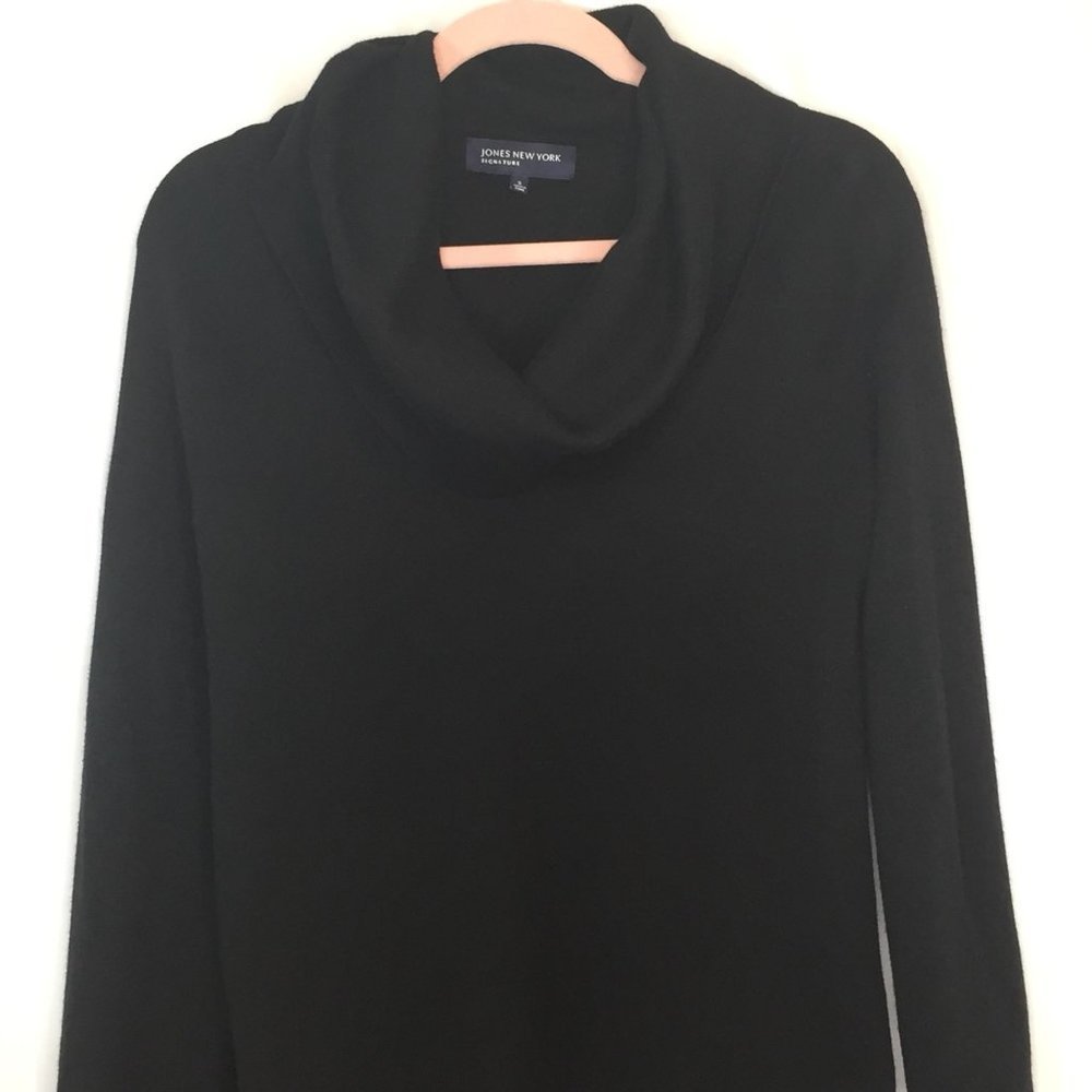 Jones New York Signature Small Cowl Neck Long Sleeve Sweater Viscose Stretch - Picture 7 of 9